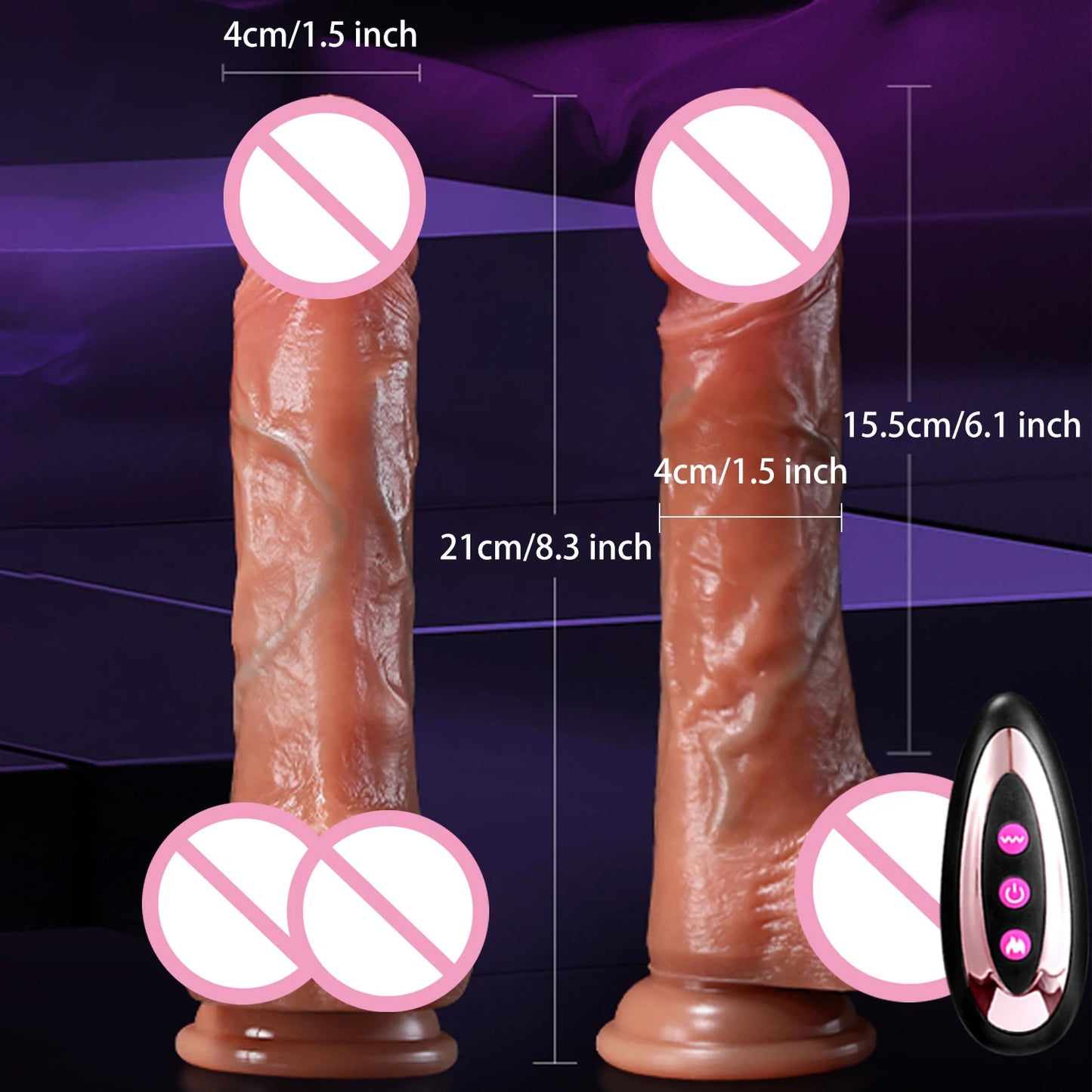 Thrusting Dildo Vibrator Adult Toys Realistic Dick G-Spot Double Penetration Anal Masturbation Sex Toys for Women Sex Machine